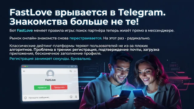 FastLove врывается в Telegram. Знакомства больше не те!